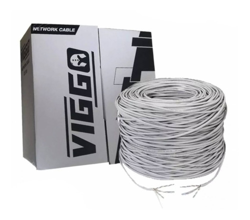 Rollo De Cable Utp Viggo Ca6e 305m Blanco Red Datos Camaras