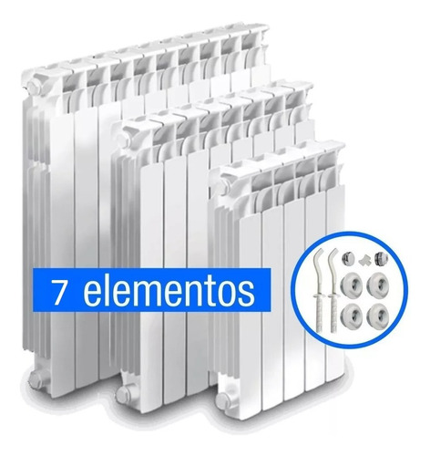 Radiador Caldaia  7 Elementos Con Kit Instalación Gratis