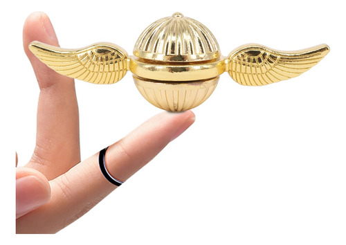 2pcs Juguetes Antiestrés Spinner Snitch Dorada Giratoria
