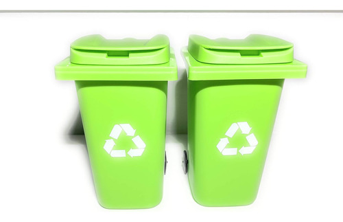 Mini Cubo De Basura De Plástico Con Tapa, Juego De 2