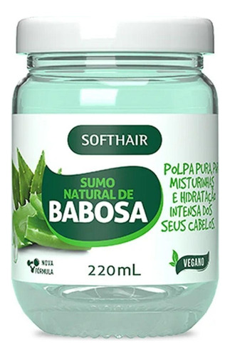 Polpa De Babosa Natural Para Cabelos Comprar Softhair 220ml