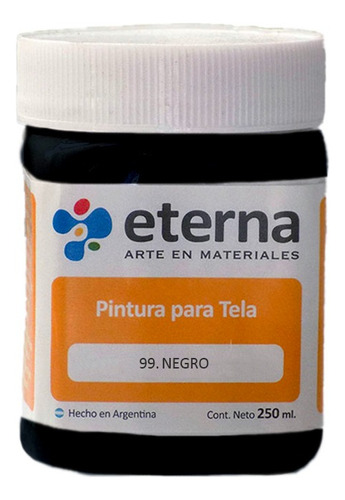 Acrilicos Eterna X Unidad 250 Ml Decorativos Premium Color Del Óleo Negro