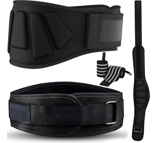 Soporte Lumbar Para Gimnasio Hombre Y Mujer Negro