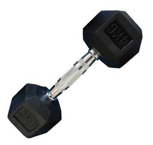 Mancuerna Hexagonal Goma 4kg Athletic