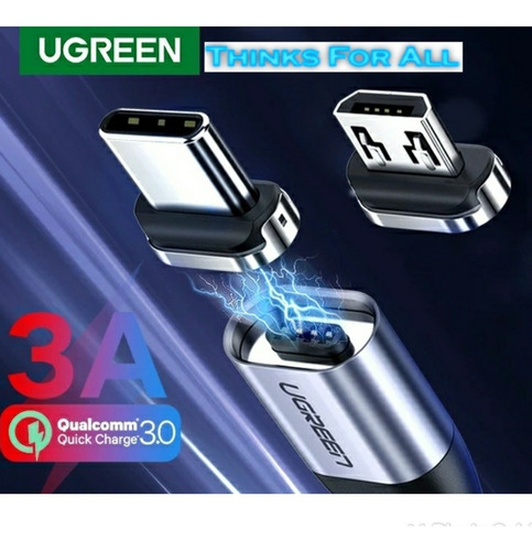 Cable Magnético Micro Usb Ugreen Alta Calidad.