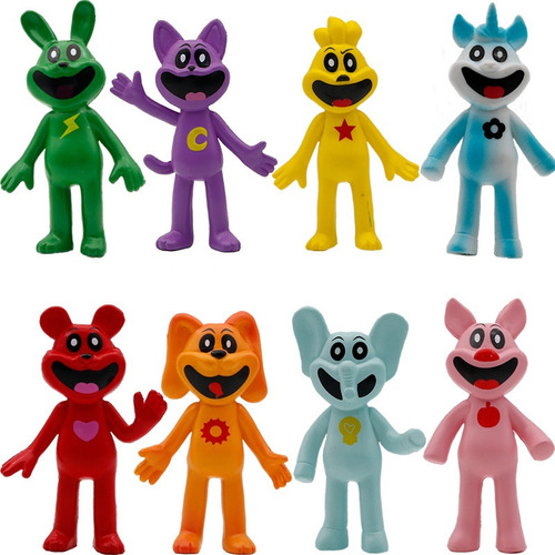 . . Figura De Criatura Sonriente Aterradora De 8 Piezas Con