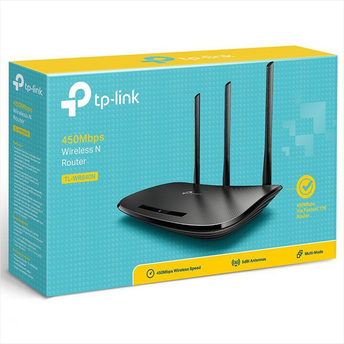 Imagen 7 de 7 de Router, Access point, Range extender TP-Link TL-WR940N V6 negro 220V