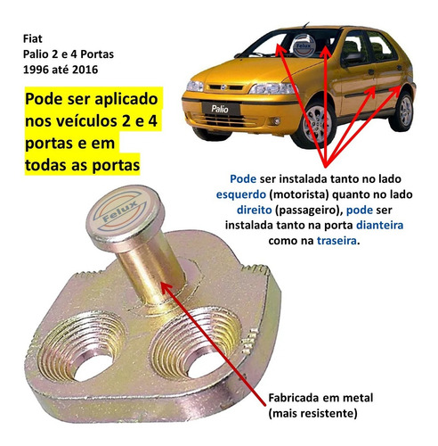 Batente Da Porta Palio 2 E 4 Portas 96-16 Pino De Aço