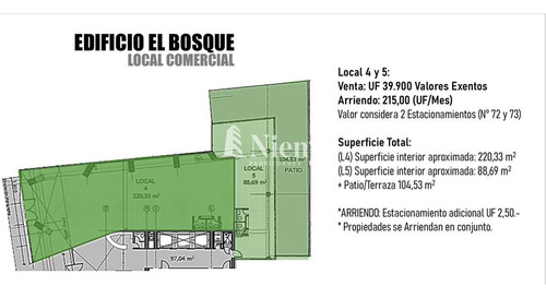 Local Comercial En Venta En El Bosque Norte, Las Condes