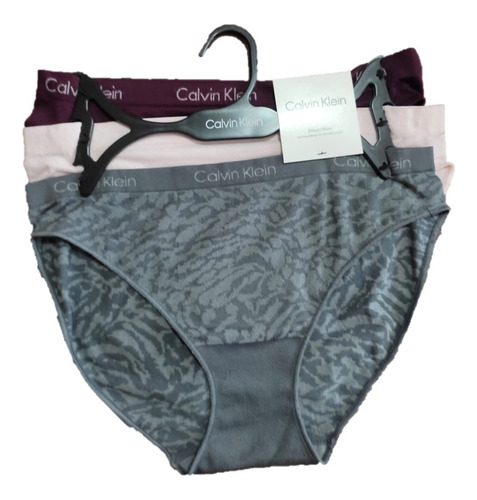 Paquete 3 Panties Bikini Calvin Klein Original Qp2564r-501