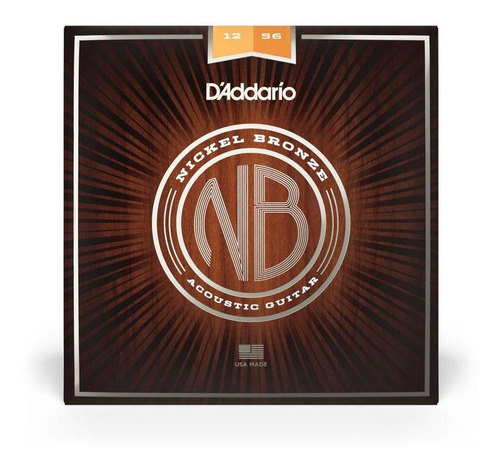 Encordoamento Violão Aço .012 D'addario Nickel Bronze Nb1256