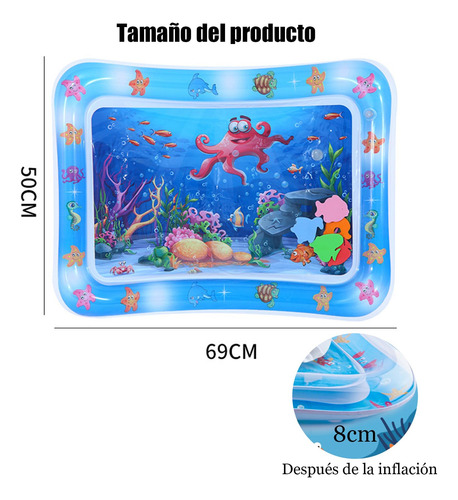 Cojín De Agua Inflable,tapete De Juego Acuático Para
