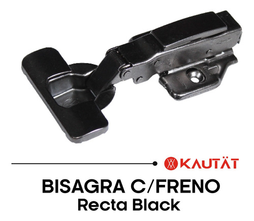 Par Bisagras Rectas 110° Black C/freno Clip Y Base 3d Kautat