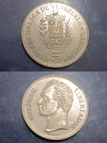 Moneda De 5 Bolivares 1985