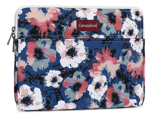 Canvaslove Camellia Pattern Laptop Sleeve Case Bag With Poc.