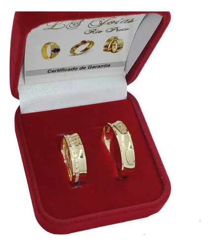 Par Alianças Côncava Com 5.50mm Em Ouro 18k Anatômica