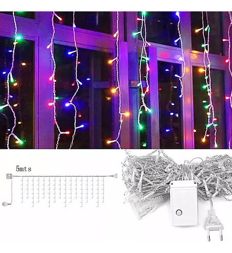 Juego Luces Navidad Cascada 200 Led Cubre 5 Metros Boda