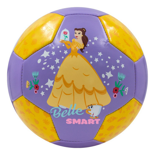 Balón De Fútbol No. 3 Voit Disney Princesas Bella Color Lila