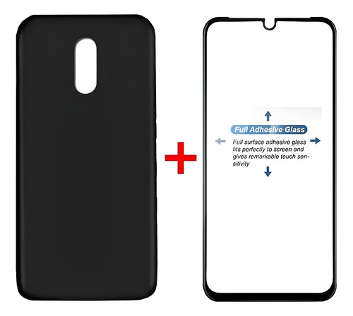 Oneplus 6t / 7 Funda Silicona + Vidrio Templado 9d Fullscree