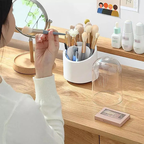 Organizador Para Brochas Y Lápices Cosméticos 360 Giratorio