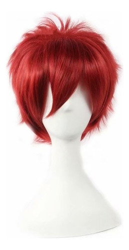 Halloween Cosplay Anime Naruto Peluca Gaara Corto Pelo Rojo