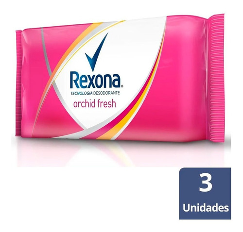 Rexona Orchid Fresh 3 Unidades X 125 Gr Jabon En Barra