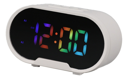 Reloj Digital Led Con Alarma Y Pantalla A Color De Dígitos G