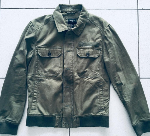 Campera Chaqueta Militar Aviador Forever 21 Talle S 