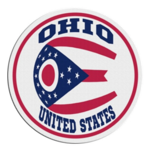 Parche Circular Escudo Usa Ohio