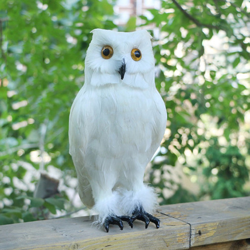 Falso Coruja Artificial Pena De Pássaro Realista Taxidermia