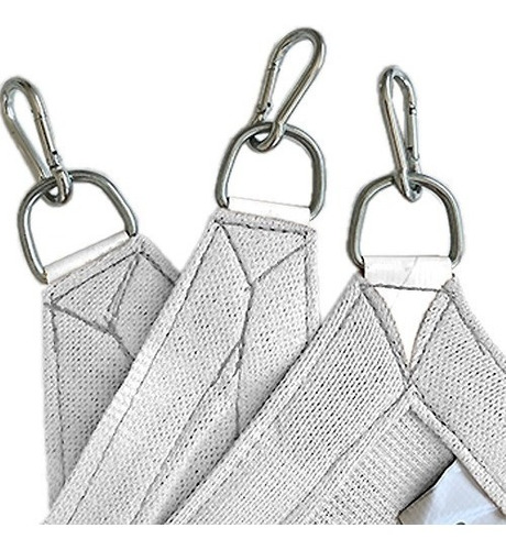 Imagen 3 de 10 de Toldo Vela Decorativa Triangular Blanca 90% 3m X 4m X 4.9m