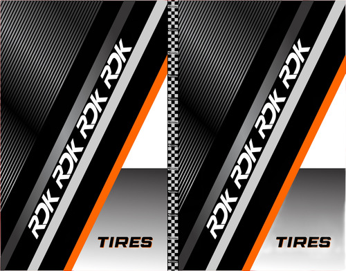 Bolso Porta Neumatico Para Karting Negro/naranja Bn012