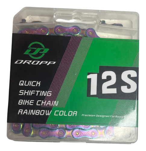 Corrente Bike Mtb 12 Velocidades Camaleão 126 Links Rainbow 12v Dropp