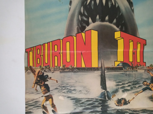 Afiche Cine Tiburon Iii Jaws Richard Matheson Terror (Usado)