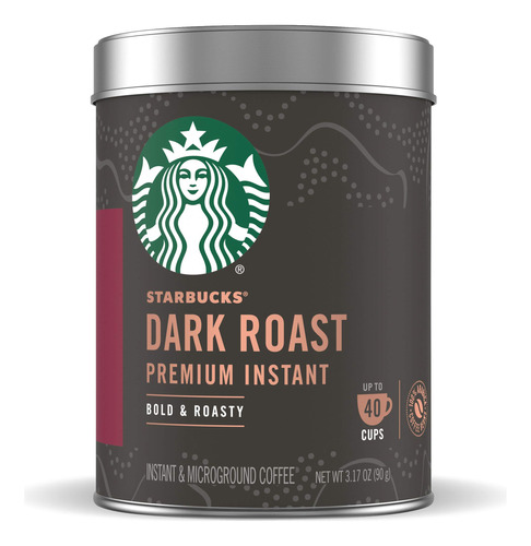 Starbucks Caf Instantneo De Alta Calidad, Tostado Oscuro, 10