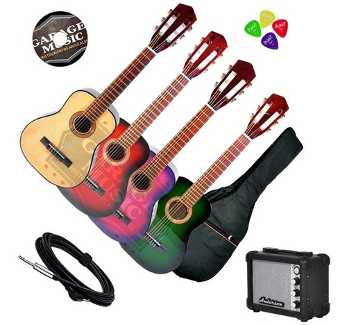 Guitarra Electro Criolla Clasica Mini Niños Amplificador Cd