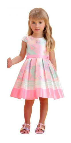 Vestido De Festa Infantil Rosa Petit Cherie Pop Pc 21170