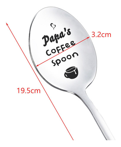 4 Cuchara Grabada De Acero Inoxidable, Regalo Para El Estilo
