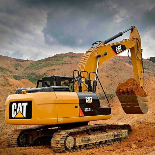 Miniatura Diecast 1/50, Excavadora Cat 323d L, Amarilla
