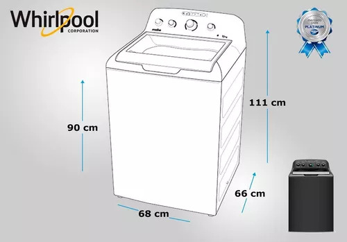 Forro De Lavadora Carga Superior Whirlpool 18kg 8mwtw1824wjm