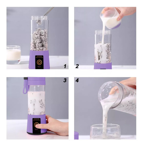Vaso Licuadora Procesadora Portatil Usb Recargable