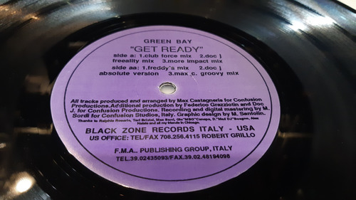 Green Bay Get Ready Vinilo Maxi Usa Muy Buen Estado 1994