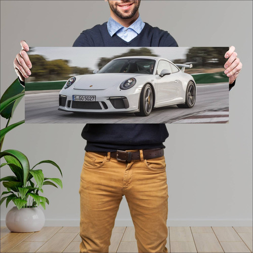 Cuadro 30x80cm Auto 2017 Porsche 911 Gt3 Auto 82