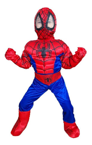 Disfraz De Spiderman Para Niño Talla:2,4,6,8 Hombre Araña
