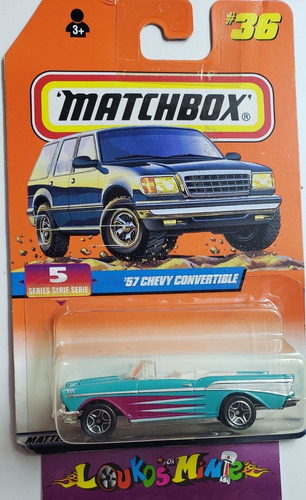 Matchbox  ´57 Chevy Convertible  1998 Serie 5 #36  Lacrado 