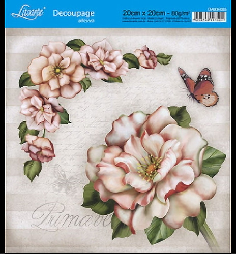 Papel Decoupage Adesiva Flores Primavera  -da20-033