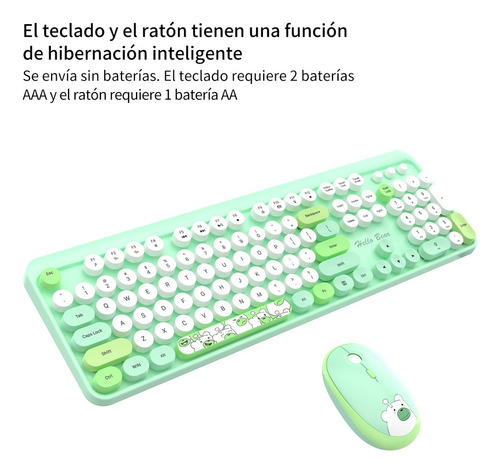 Juego De Teclado Y Ratón Mofii Hb En Verde