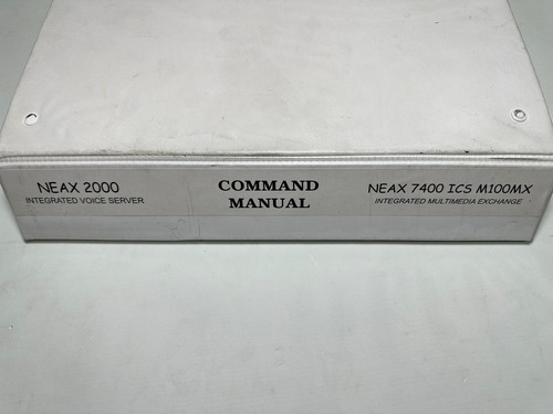 Manual Programacion Central Nec Ips 2000, Neax 2000 Central (Usado)