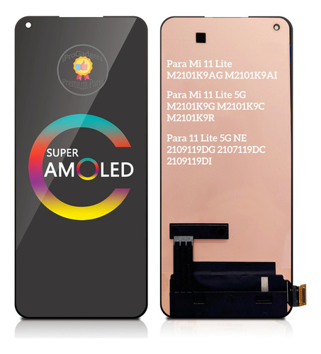 Compatível Tela De Toque Amoled Para Mi 11 Lite M2101k9ag