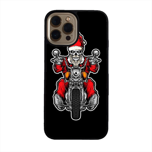 Funda Celular Navidad Navideña Calavera Rock Moda Negro 02